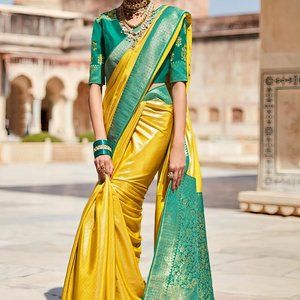 Kimora Sunehri Hits Pure Silk Paithani Designer Saree